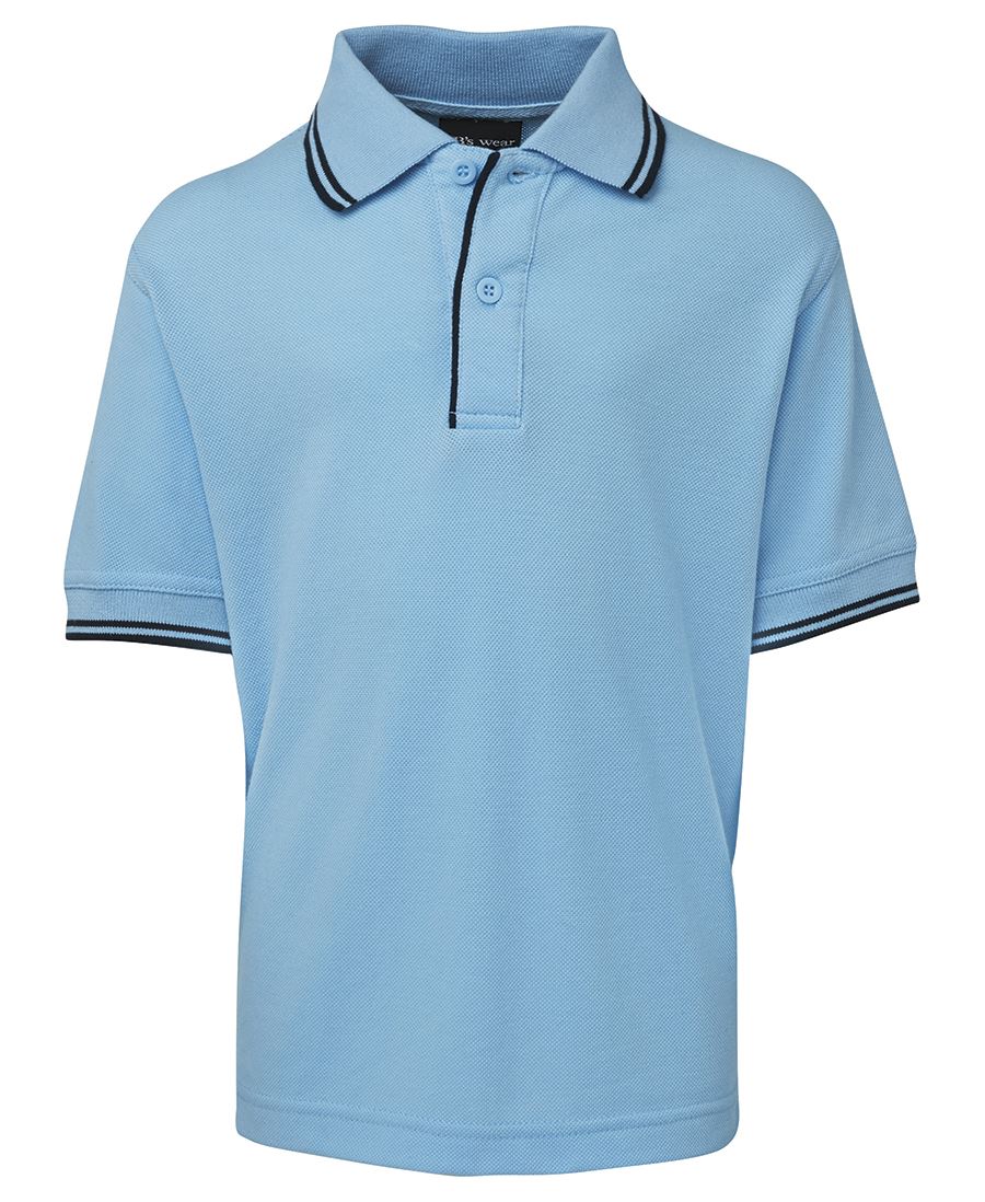 JB's Kids Contrast Polo Lt Blue/Navy