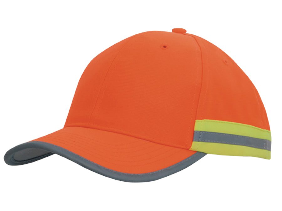 Hi Vis Cap with Reflective Tape in Highviz Orange