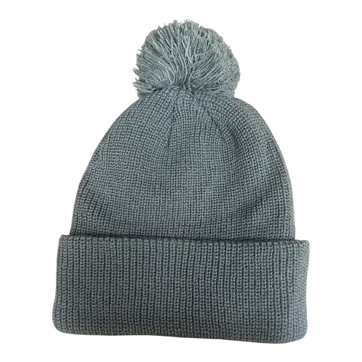 6 SEAM KNITTED BEANIE W/- POM POM in Charcoal