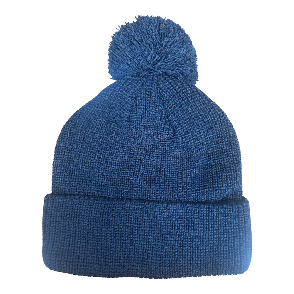 6 SEAM KNITTED BEANIE W/- POM POM in Navy