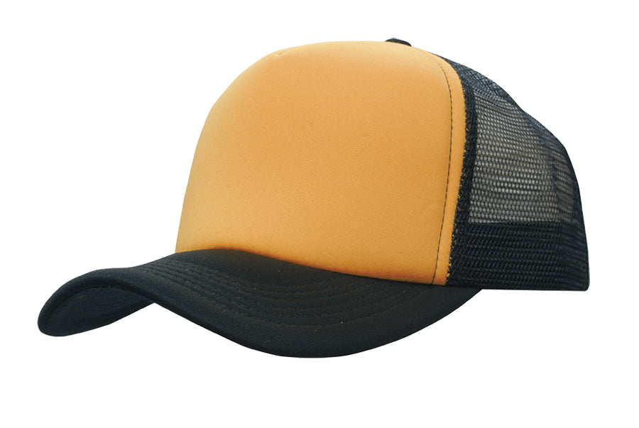 Truckers Mesh Cap in Gold/Black