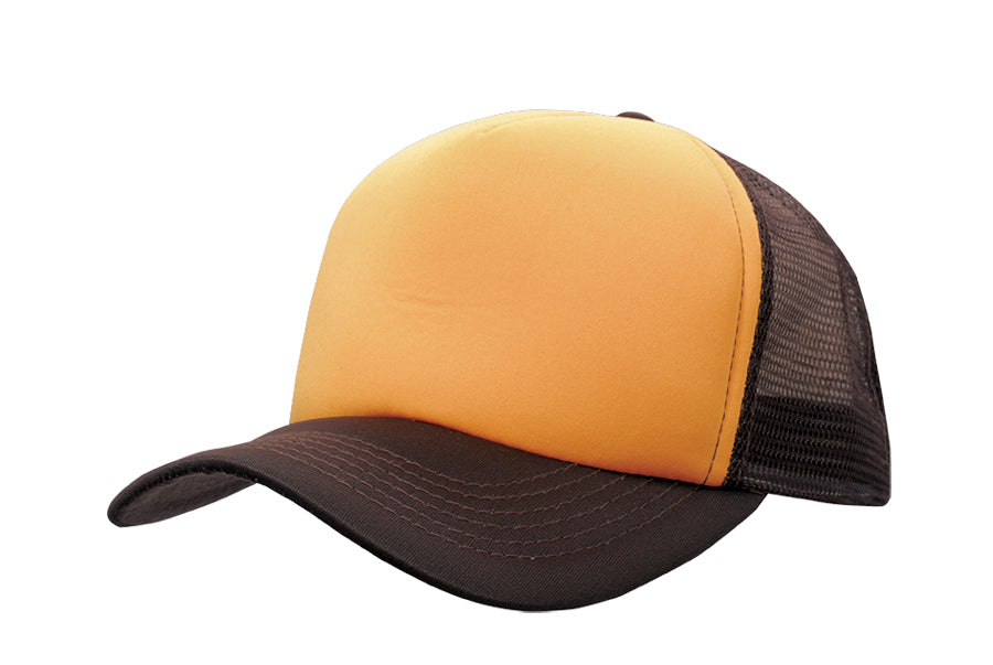 Truckers Mesh Cap in Gold/Brown