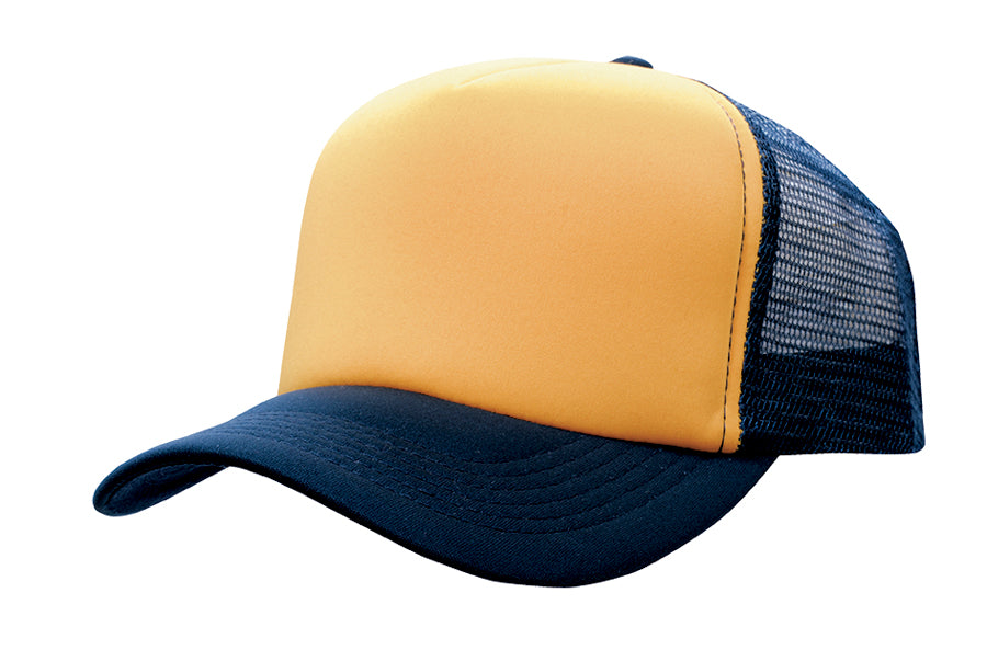 Truckers Mesh Cap in Gold/Navy