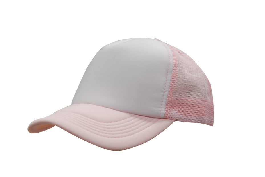 Truckers Mesh Cap in White/Pink