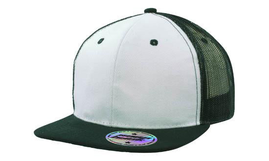 Premium American Twill with Snap Back Pro Sticker in White/Black