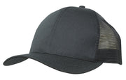 Breathable Poly Twill With Mesh Back in Black