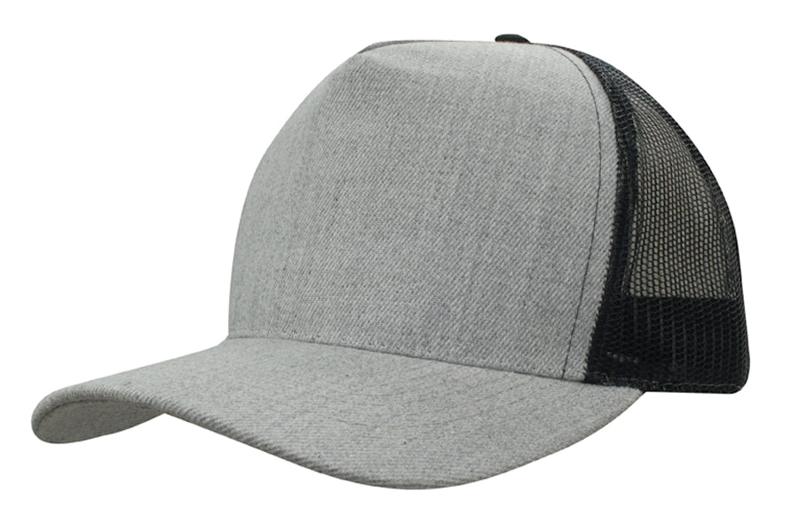 Grey Marle American Twill With Mesh Back in Grey/Black