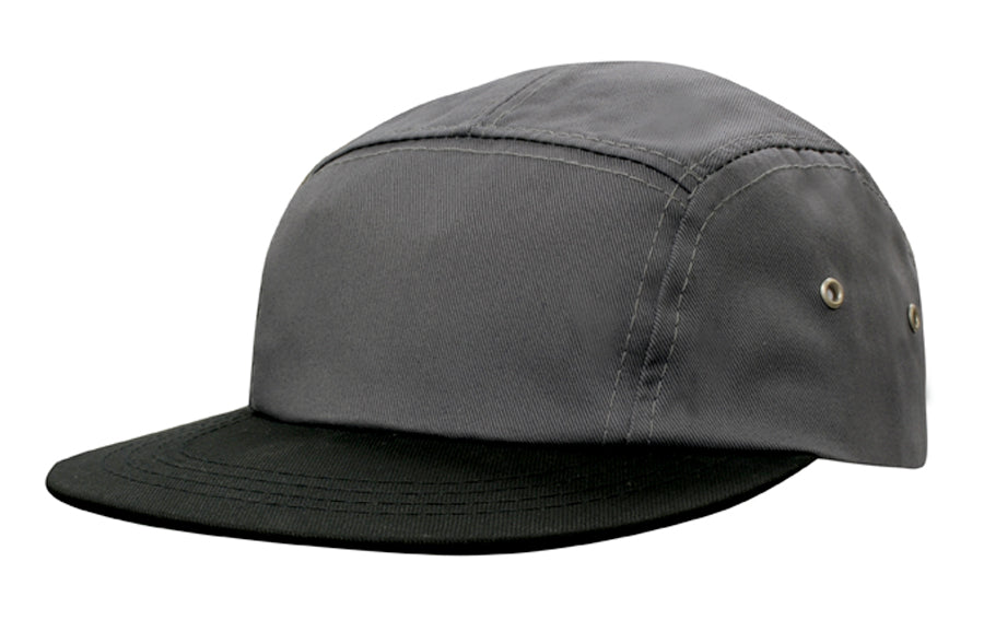Cotton Twill Square Front in Charcoal/Black