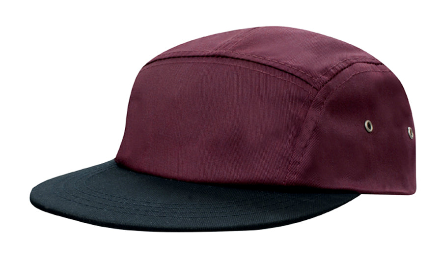 Cotton Twill Square Front in Maroon/Black