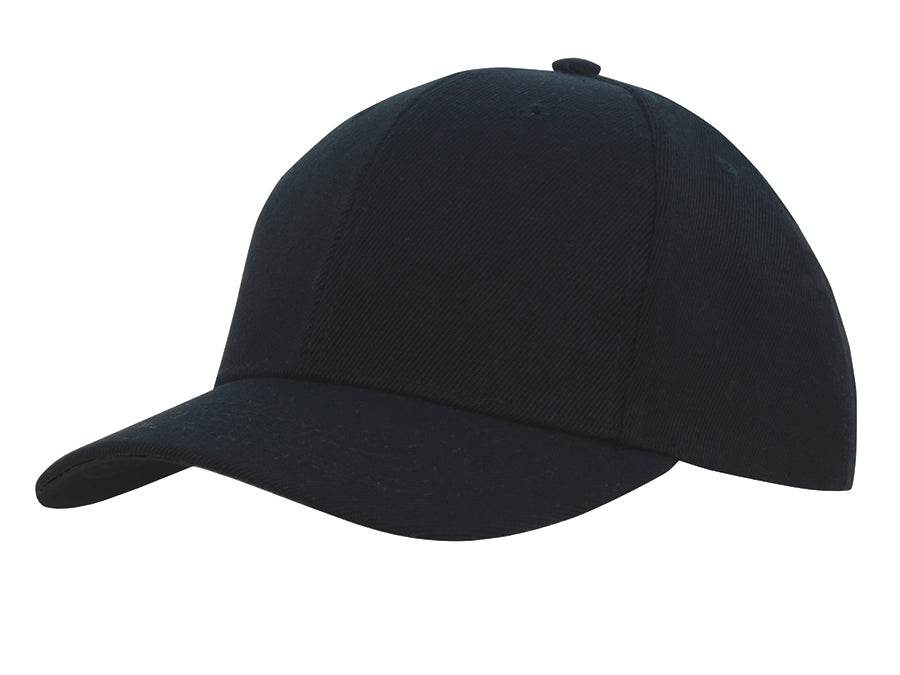 Premium American Twill College Cap in Black