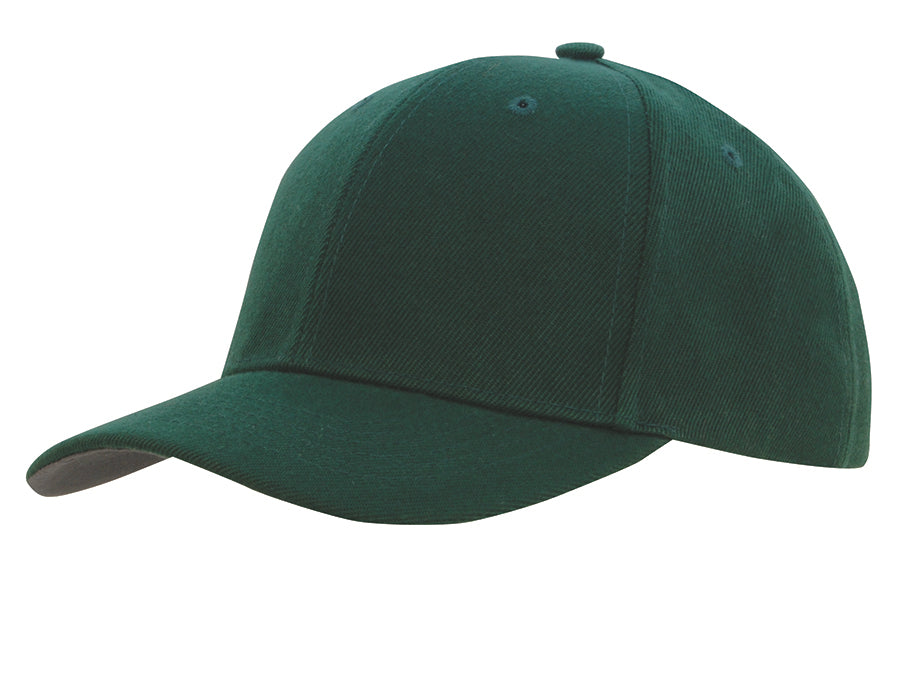 Premium American Twill with Contrast Peak Under in Bottle/Charcoal