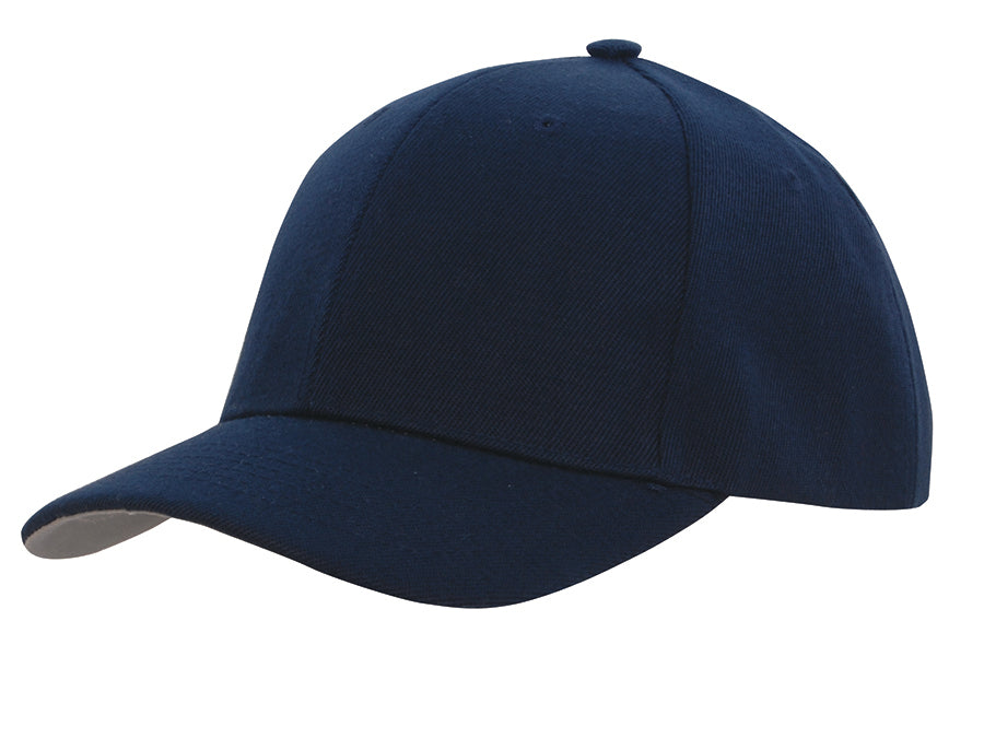 Premium American Twill with Contrast Peak Under in Navy/Grey