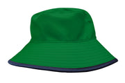 Reversible Breathable Poly Twill Bucket Hat in Navy/Emerald