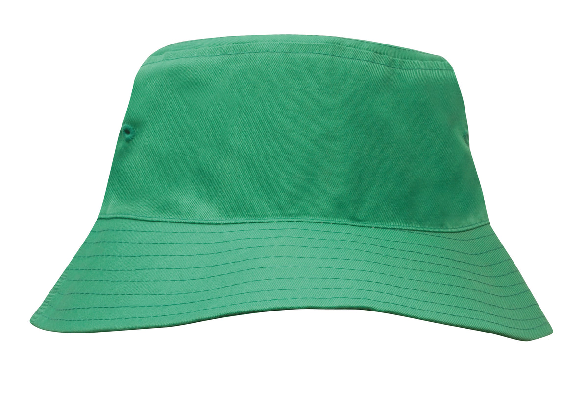 Breathable Poly Twill Infants Bucket Hat in Emerald