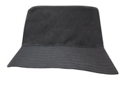 Breathable Poly Twill Childs Bucket Hat in Black