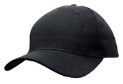 Cotton Twill Cap with Buckle in Black
