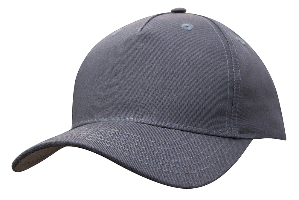 Cotton Twill Cap with Buckle in Charcoal