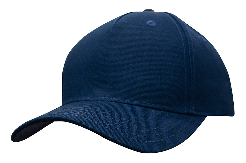 Cotton Twill Cap with Buckle in Navy
