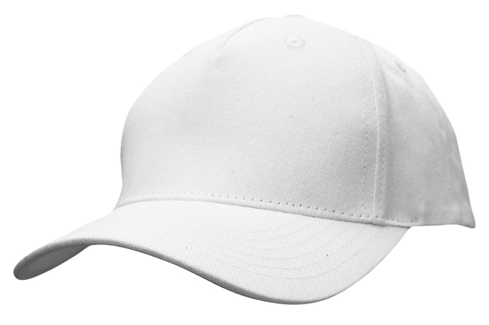 Cotton Twill Cap with Buckle in White