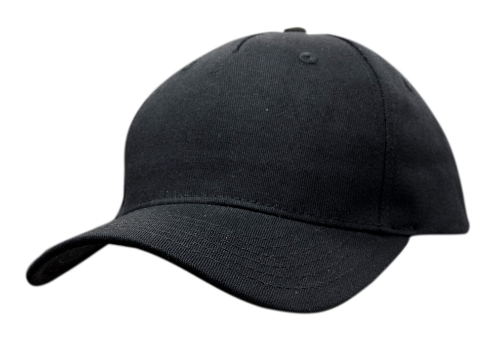 Cotton Twill Cap in Black