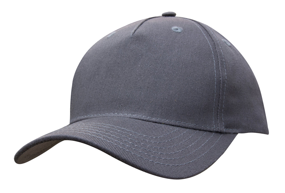 Cotton Twill Cap in Charcoal