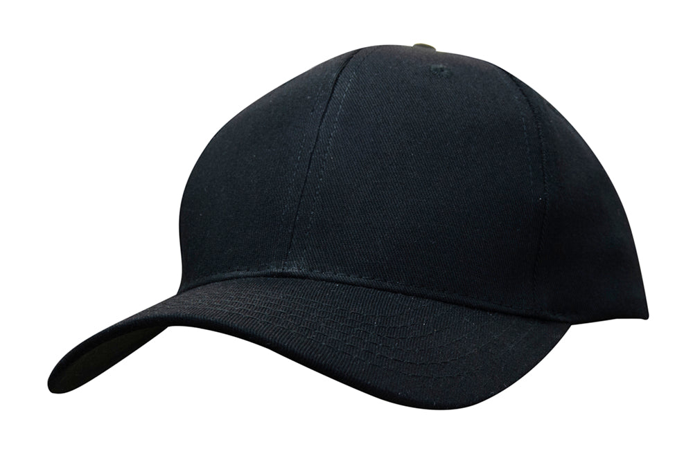 Cotton Twill Cap in Black