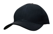Cotton Twill Cap in Black