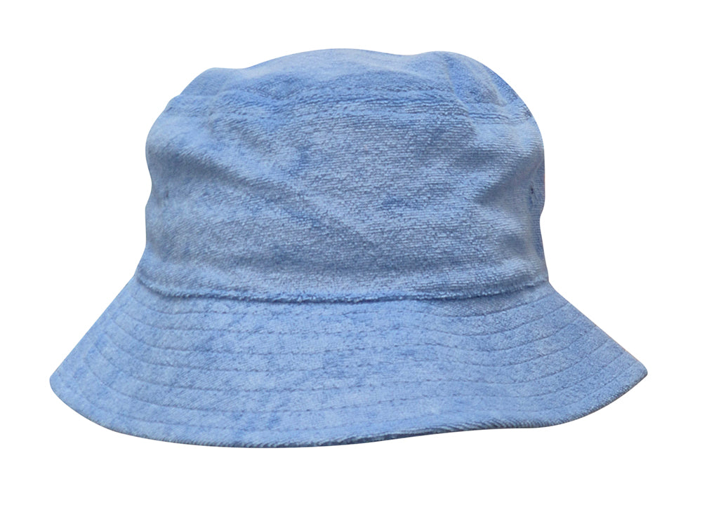 Terry Towelling Bucket Hat in Sky