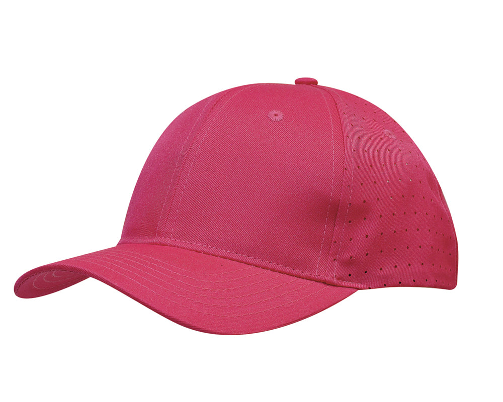 Breathable Poly Twill with circle perforations in Pink