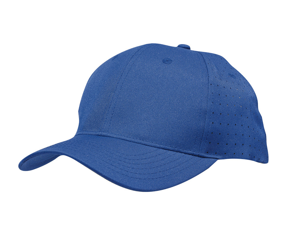 Breathable Poly Twill with circle perforations in Royal