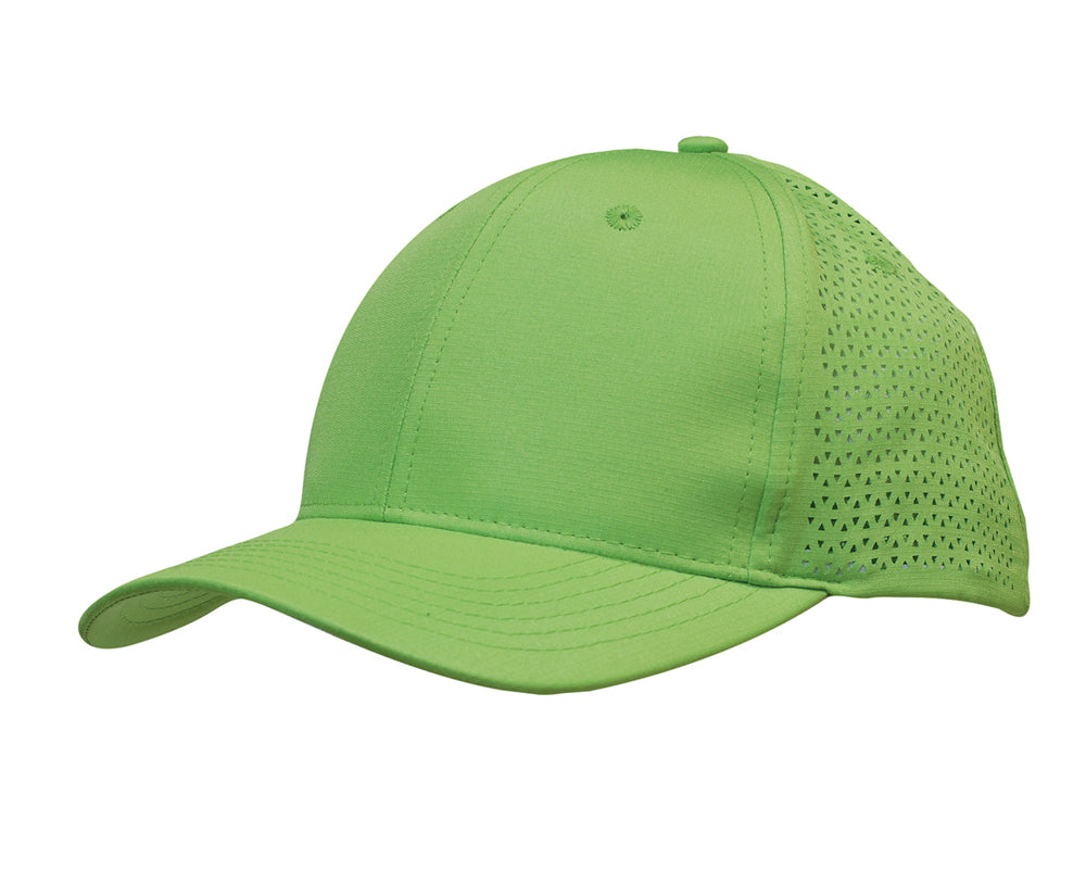 Sports Ripstop Twill with triangle perforations in Green
