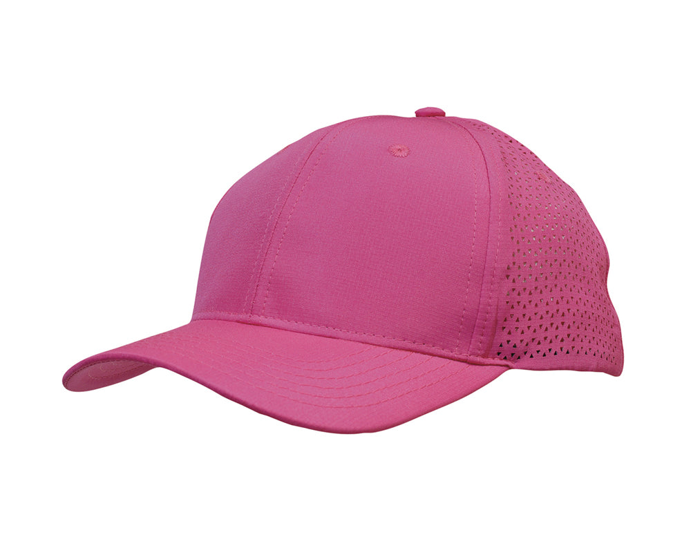 Sports Ripstop Twill with triangle perforations in Pink