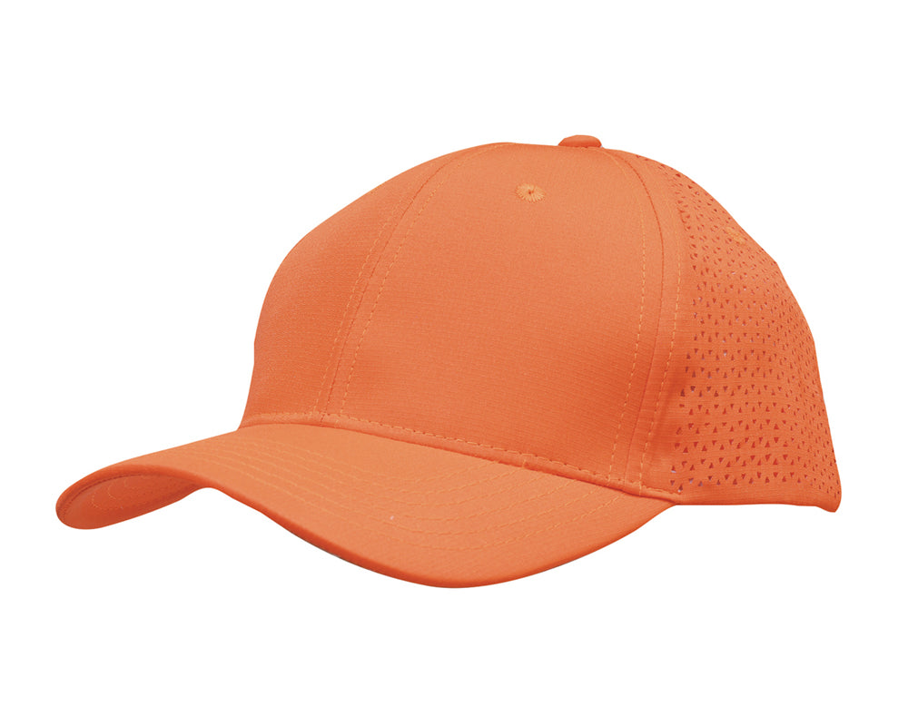 Sports Ripstop Twill with triangle perforations in Orange
