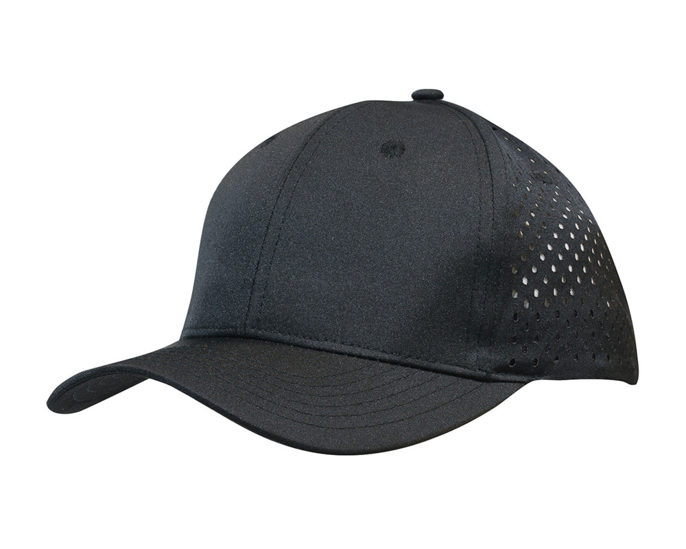 Premium Pioneer Sports Twill with tear drop perforations in Black