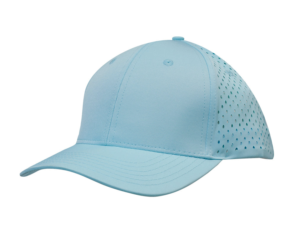 Premium Pioneer Sports Twill with tear drop perforations in Cyan