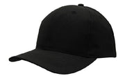 Recycled Breathable Poly Twill Cap in Black