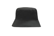 Recycled Breathable Poly twill Bucket Hat in Black