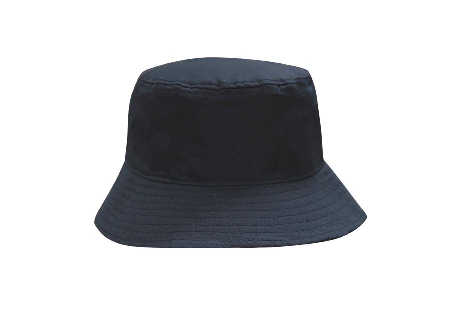 Recycled Breathable Poly twill Bucket Hat in Navy