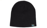 Recycled Roll Down Beanie in Black