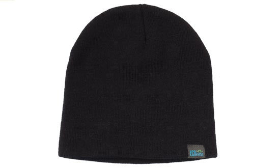 Recycled Roll Down Beanie in Black