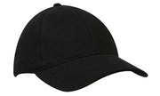 Organic Brushed Heavy Cotton Cap in Black