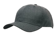 Premium American Twill Cap in Dark Grey Marle