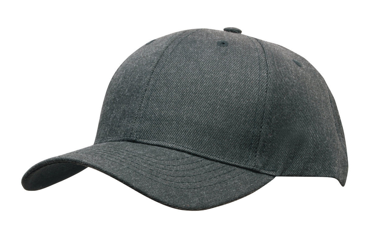 Premium American Twill Cap in Dark Grey Marle