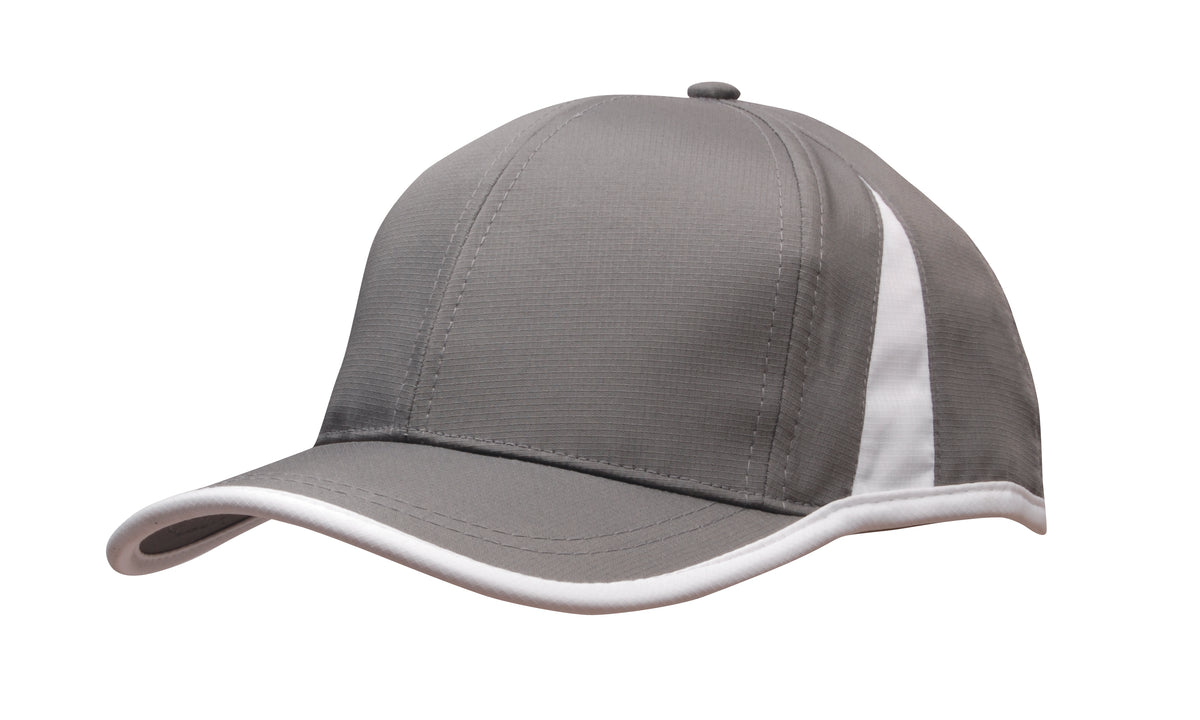 Sports Ripstop with Inserts and Trim in Charcoal/White