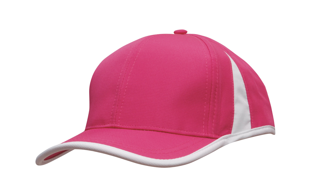 Sports Ripstop with Inserts and Trim in Hot Pink/White