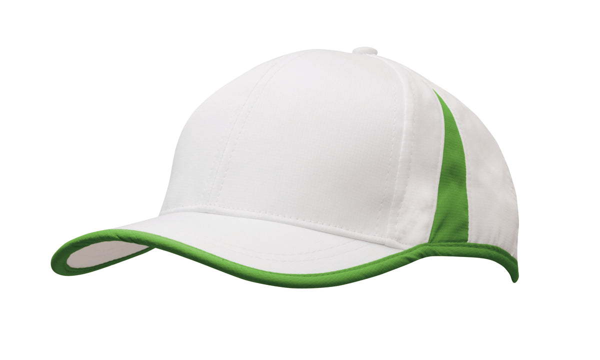Sports Ripstop with Inserts and Trim in White/Bright Green
