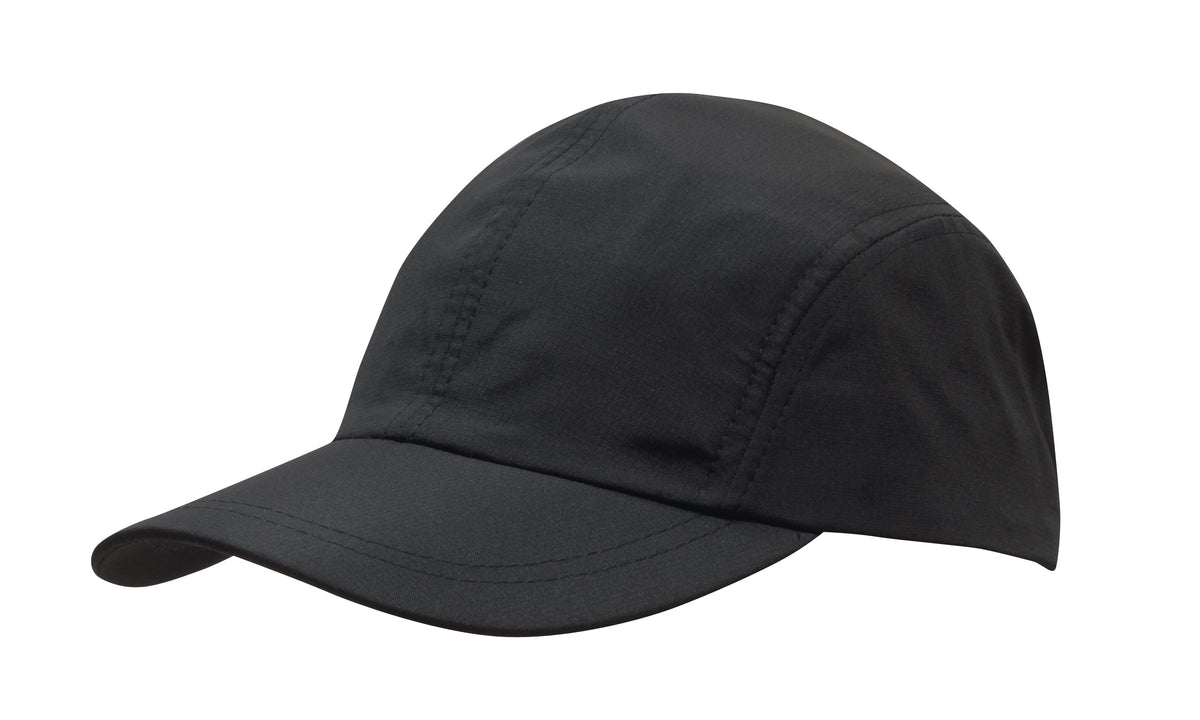 Sports Ripstop with Towelling Sweatband in Black