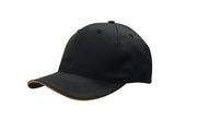 Breathable Poly Twill with Sandwich Trim in Black/Gold