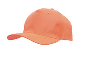 Breathable Poly Twill Cap in Hiviz Orange