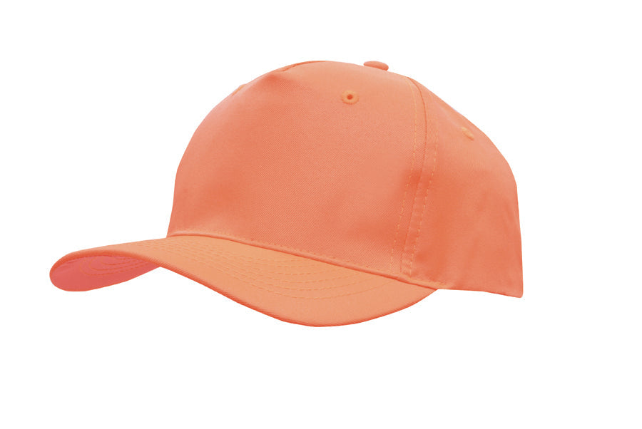 Breathable Poly Twill Cap in Hiviz Orange